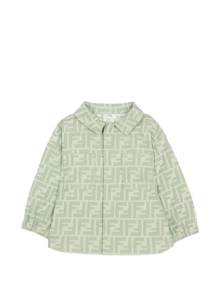 Fendi Kids Ff-pattern Jacket - Green 