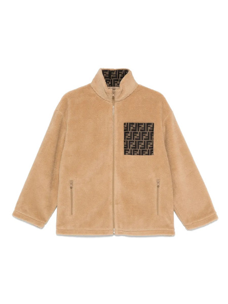  Fendi Kids Fleece Jacket - Brown 