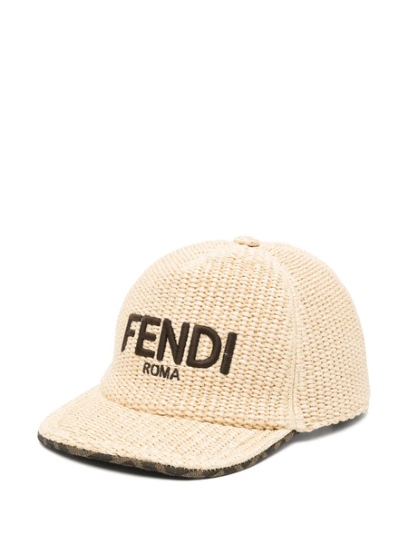  Fendi Kids Logo-embroidered Baseball Cap - Neutrals 