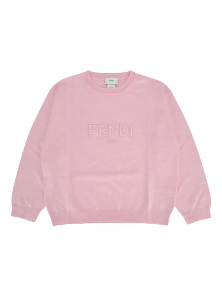  Fendi Kids Logo-embroidered Sweatshirt - Pink 