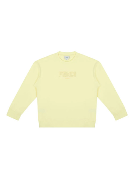  Fendi Kids Logo-embroidered Sweatshirt - Yellow 