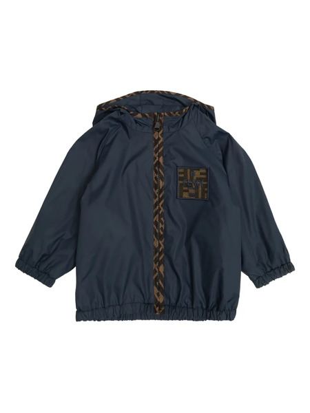  Fendi Kids Logo-patch Jacket - Blue 