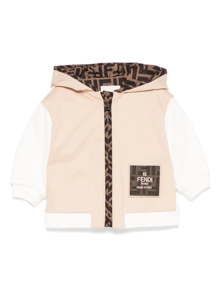  Fendi Kids Logo-patch Jacket - Neutrals 