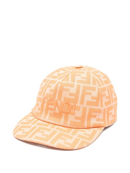  Fendi Kids Logo-pattern Cap - Orange 