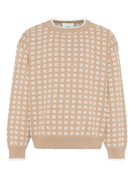  Fendi Kids Logo-pattern Sweater - Brown 