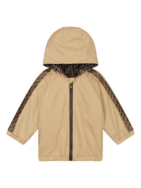  Fendi Kids Monogram-print Jacket - Neutrals 