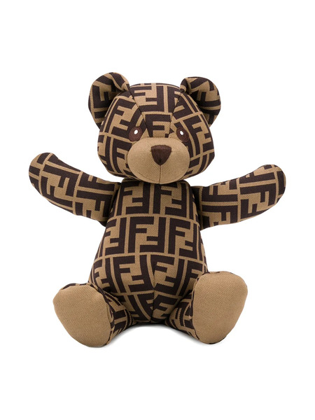  Fendi Kids Monogram Print Teddy Bear - Brown 