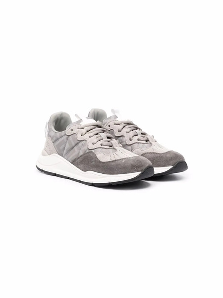  Fendi Kids Multi-panel Lace-up Sneakers - Grey 