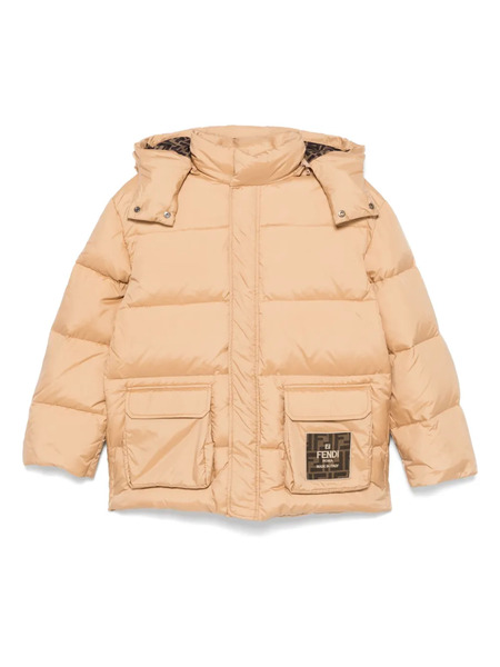  Fendi Kids Quilted Coat - Neutrals 