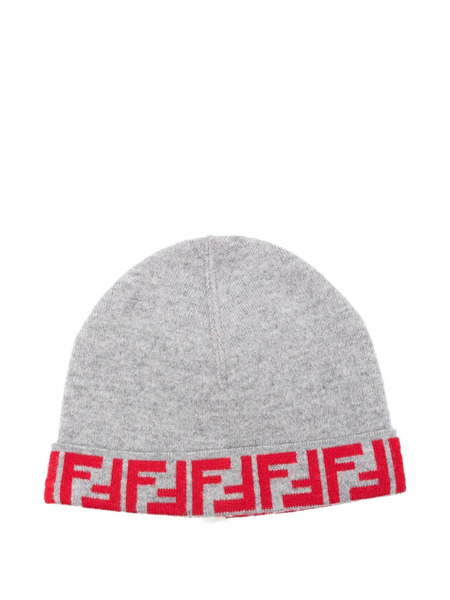  Fendi Kids Zucca-pattern Beanie - Grey 
