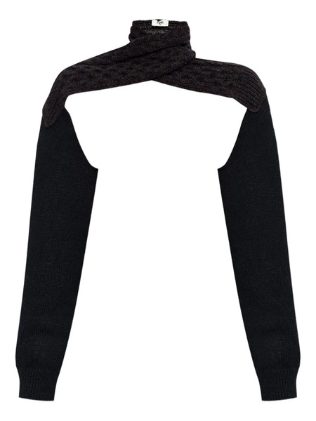  Fendi Knitted High-neck Jumper - Brown 