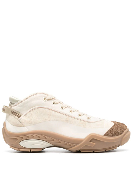  Fendi Lab Panelled Sneakers - Neutrals 