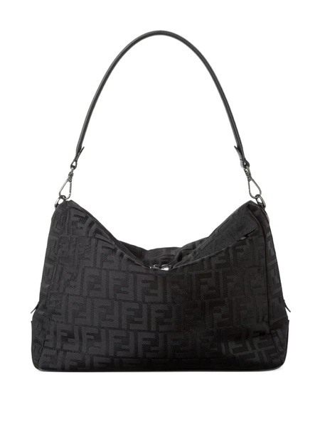  Fendi Large Lui Ff-pattern Messenger Bag - Black 