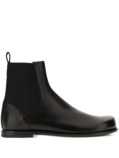  Fendi Leather Ankle Boots - Black 