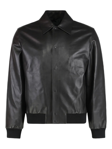 Fendi Leather Blouson Jacket - Black 