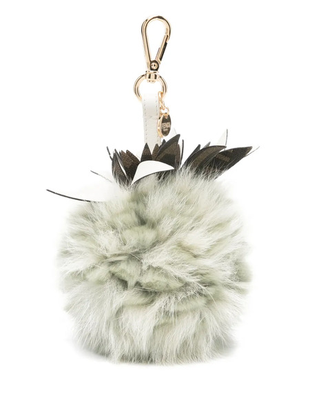  Fendi Leather Keychain - Grey 