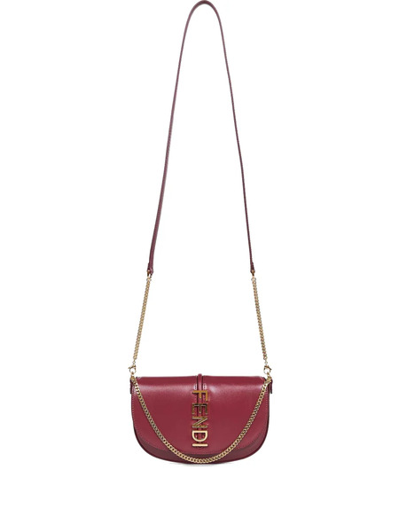  Fendi Lettering Flap Tote Bag - Red 