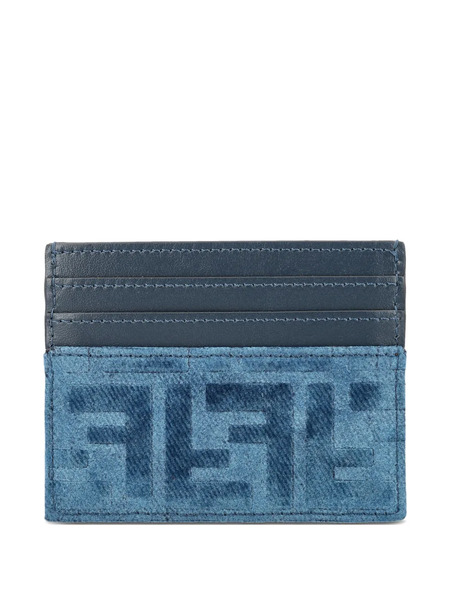  Fendi Logo Card Holder - Blue 
