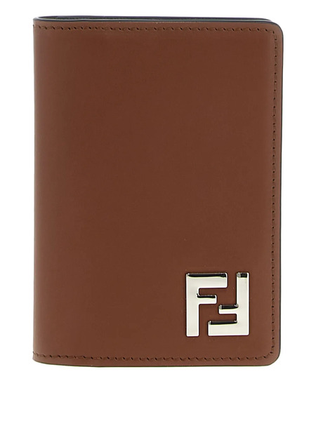  Fendi Logo-embellished Leather Wallet - Brown 