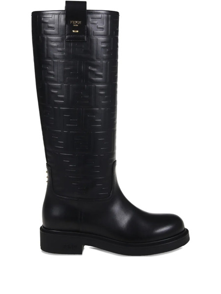  Fendi Logo-embossed Boots - Black 