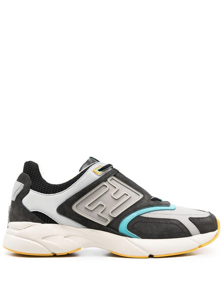 Fendi Logo-embossed Low-top Sneakers - Grey 