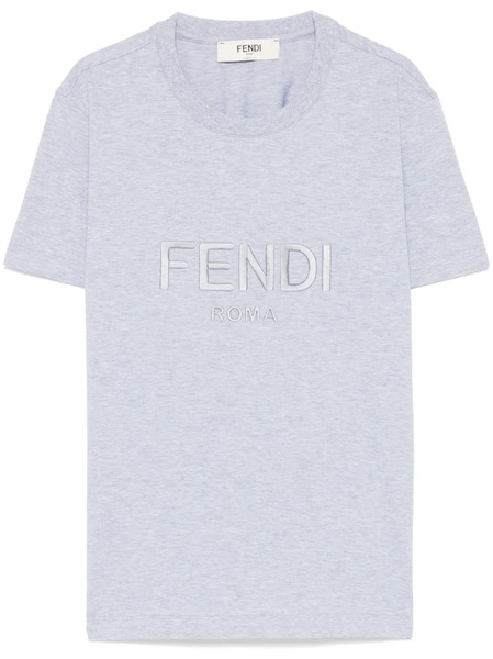  Fendi Logo-embroidered T-shirt - Grey 