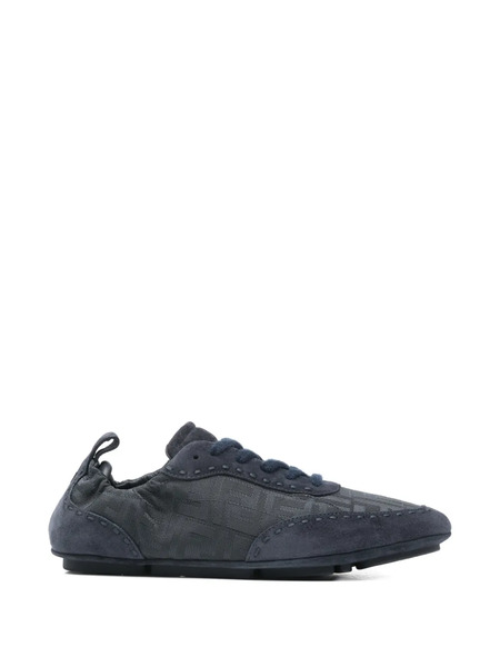  Fendi Logo-pattern Low-top Sneakers - Blue 