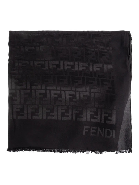  Fendi Logo-pattern Scarf - Black 