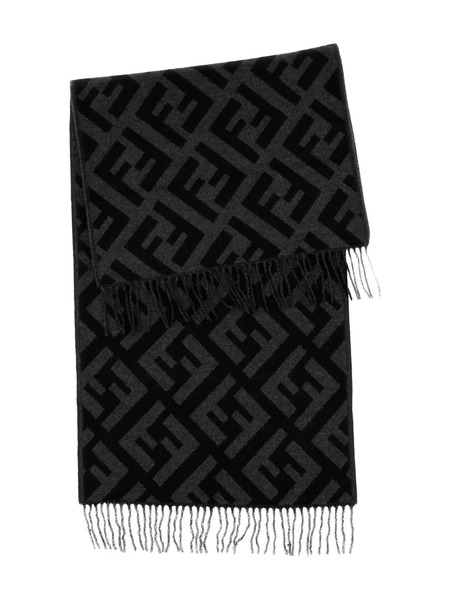  Fendi Logo-pattern Scarf - Grey 