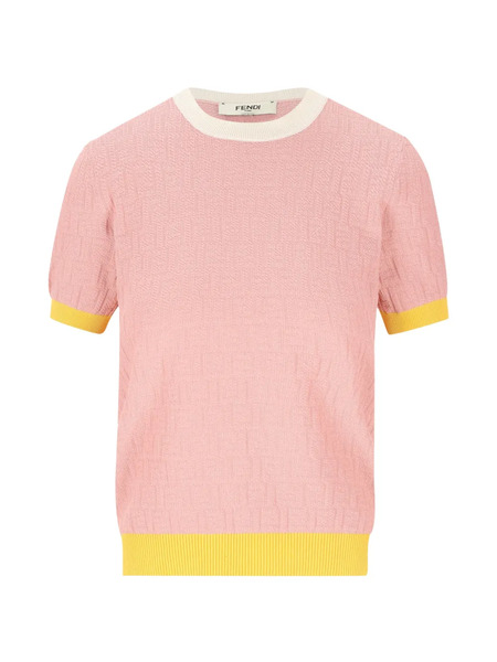  Fendi Logo-pattern T-shirt - Pink 