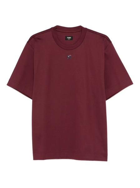  Fendi Logo-plaque T-shirt - Red 