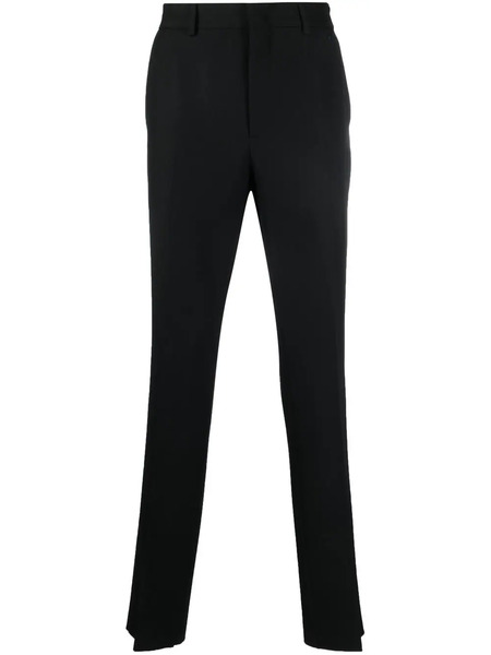  Fendi Logo-plaque Tailored Trousers - Black 