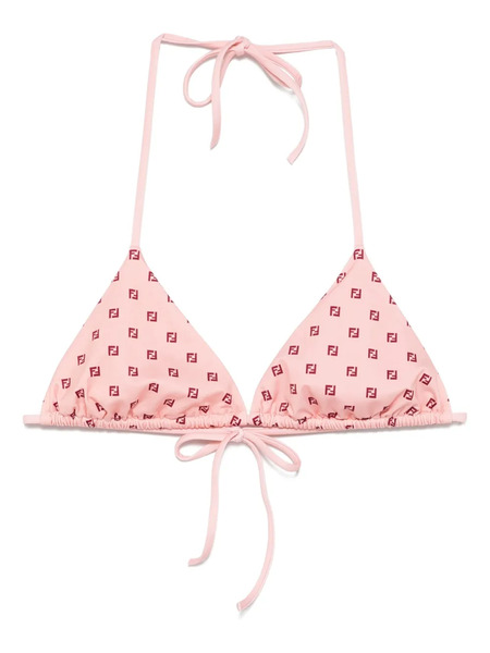  Fendi Logo-print Triangle Bikini Top - Pink 