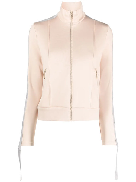  Fendi Logo-tape Zip-up Sweatshirt - Neutrals 