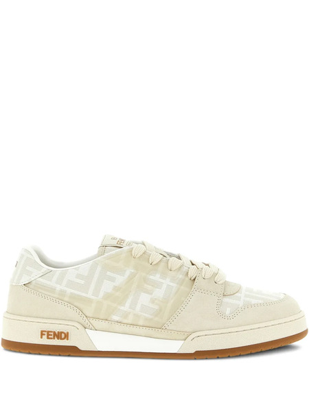  Fendi Fendi Match Ff-jacquard Low-top Sneakers - Neutrals 