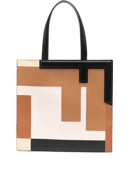  Fendi Medium Fendi Flip Tote Bag - Neutrals 