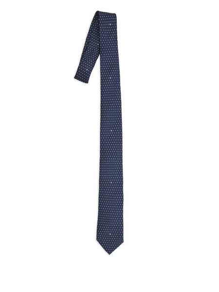  Fendi Micro Polka-dot Silk Tie - Blue 