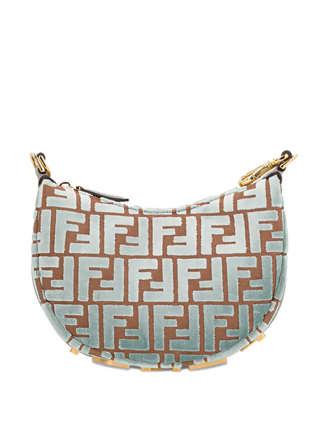  Fendi Mini Fendigraph Jacquard Tote Bag - Green 