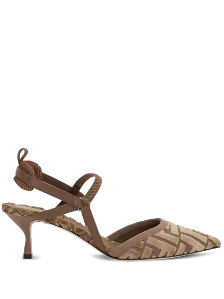  Fendi 55mm Colibri Lite Pumps - Brown 