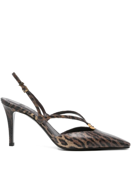  Fendi 80mm Fendi Ffold Pumps - Brown 