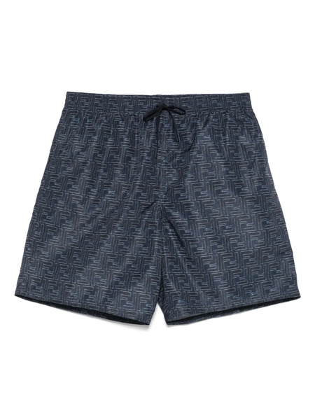  Fendi Monogram Swim Shorts - Blue 