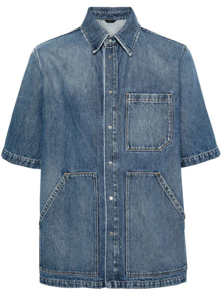  Fendi Multi-pocket Denim Shirt - Blue 