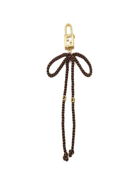  Fendi Padlock-detail Keyring - Brown 