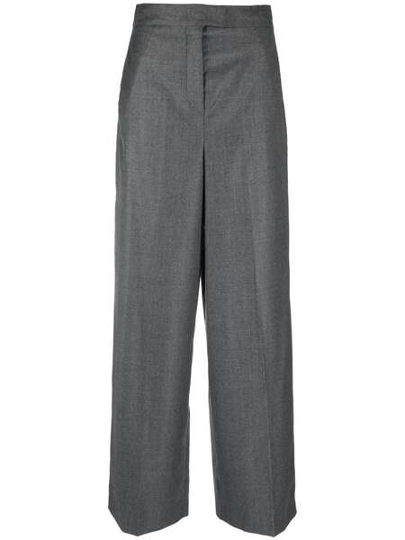 Fendi Palazzo Wool Trousers - Grey 