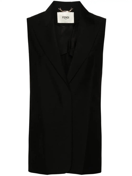  Fendi Peak-lapel Waistcoat - Black 