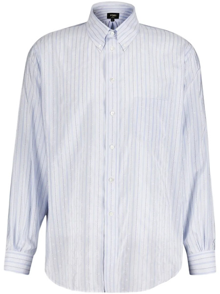  Fendi Pinstriped Shirt - Blue 