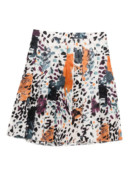 Fendi Pleated-print Skirt - White 