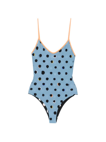  Fendi Polka Dot Swimsuit - Blue 