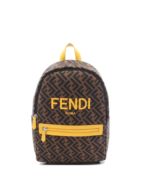  Fendi Pre-owned 2010s Zucca Leather Backpack - Black 