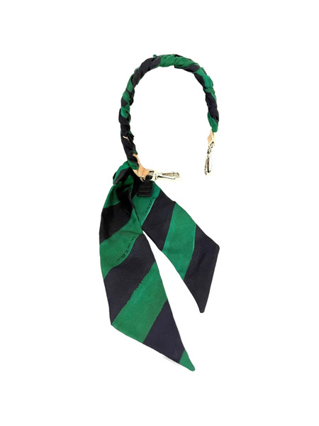  Fendi Pre-owned Silk Stripe Bag Strap - Green 